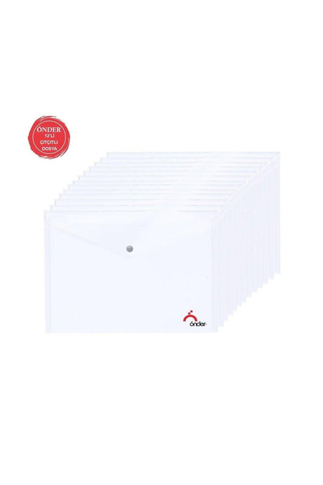 Wole A4 Envelope Snap File Transparent 12 pcs