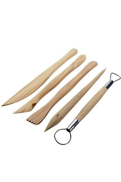 Wooden modeling pen set for clay sculpting (5-piece set)