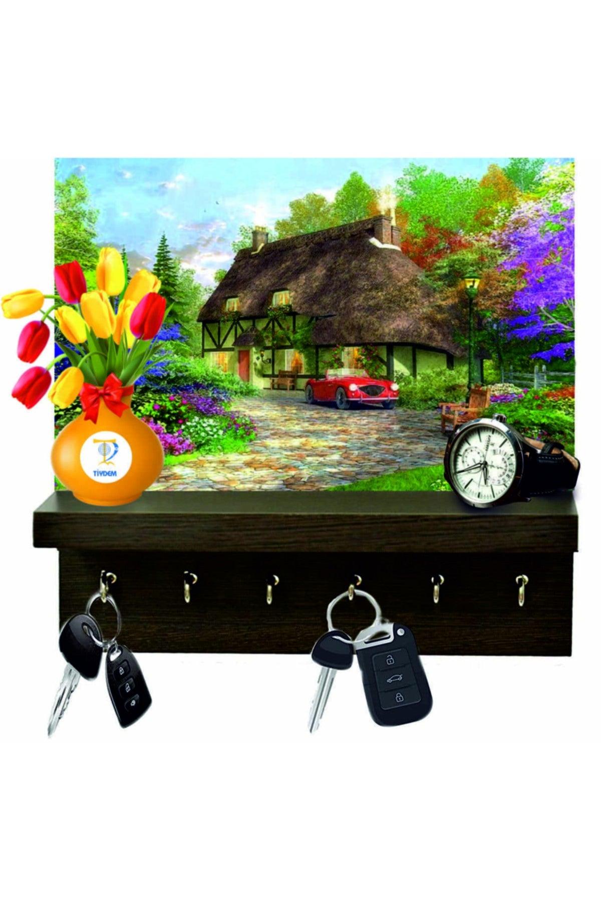 Wooden Keychain / Key Hanger Rack /