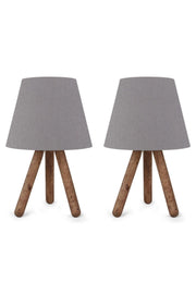 Wooden Leg Lampshade Fabric Headboard 2 Pieces - Swordslife