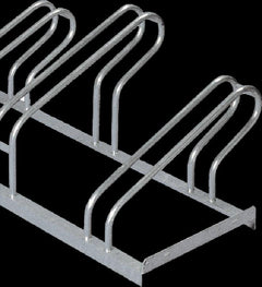 Welded steel bike bracket for floor mounting 350mm 90° angle