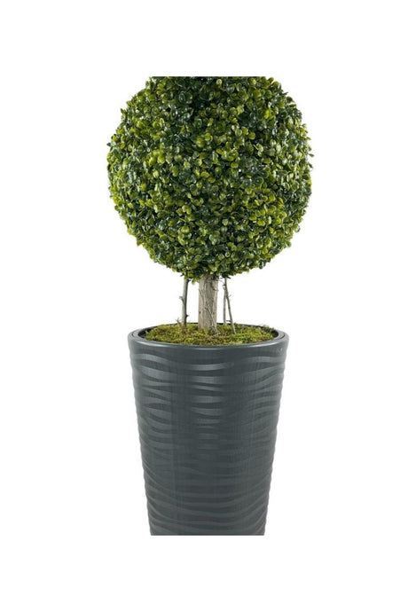 Artificial Tree Anthracite Long Beach Vase Boxwood Top 2 Bulk 130cm - Swordslife