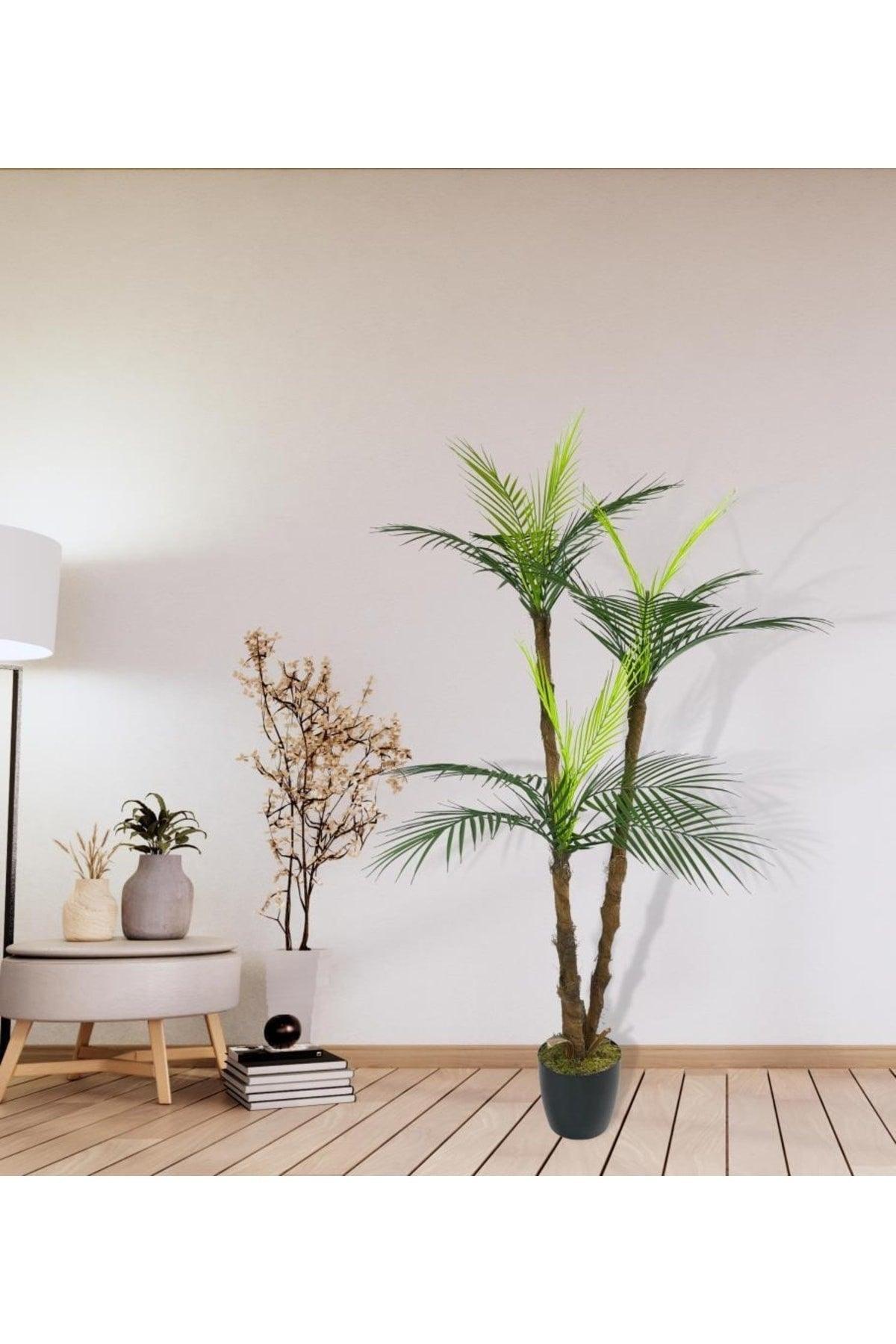 Artificial Tree Areka Palm 3 Layers 3 Branches 18 Leaves 130cm Indoor Flower Artificial Flower - Swordslife