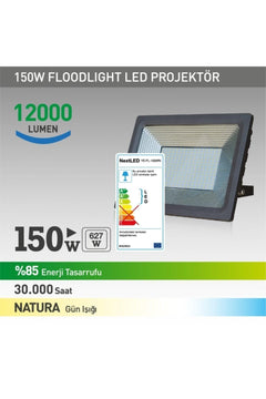 150W LED Floodlight Projector with 12000 Lumens Output