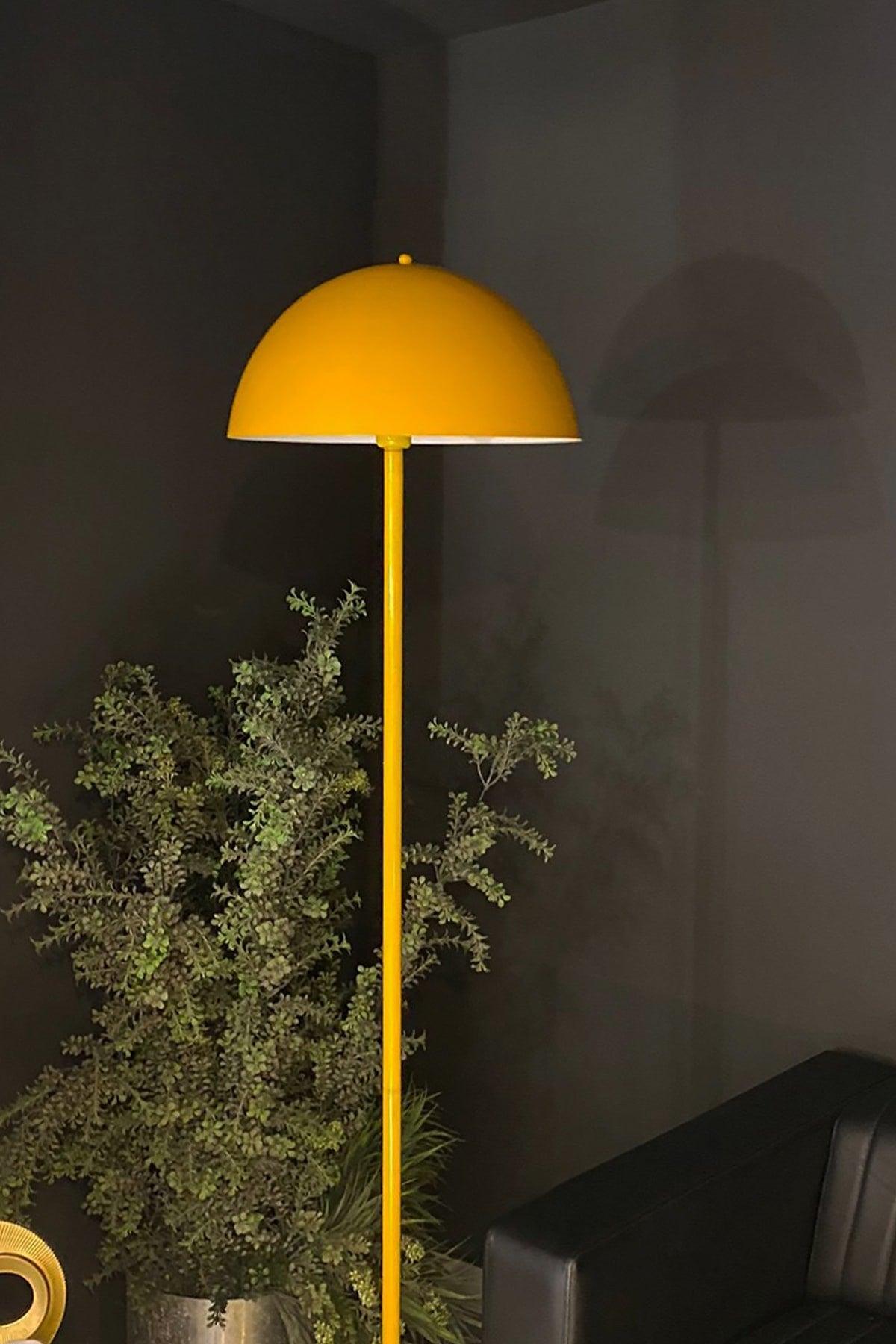 Yellow Floor Lamp Modern Decorative Metal Living Room Hall Study Room Floor Lamp 170 Cm Cable - Swordslife