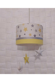 Yellow White Gray Star Ornate Kids Baby Room Chandelier Single Pendant Lamp - Swordslife