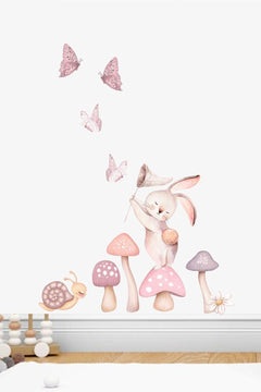 Rabbit Wall Sticker Set - Self-Adhesive Decorative Vinyl Decals for Walls, Furniture & Glass