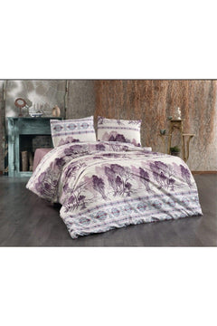 Non-Iron Cotton Duvet Cover Set with Dogtooth Pattern – 100% Cotton Breathable Fabric