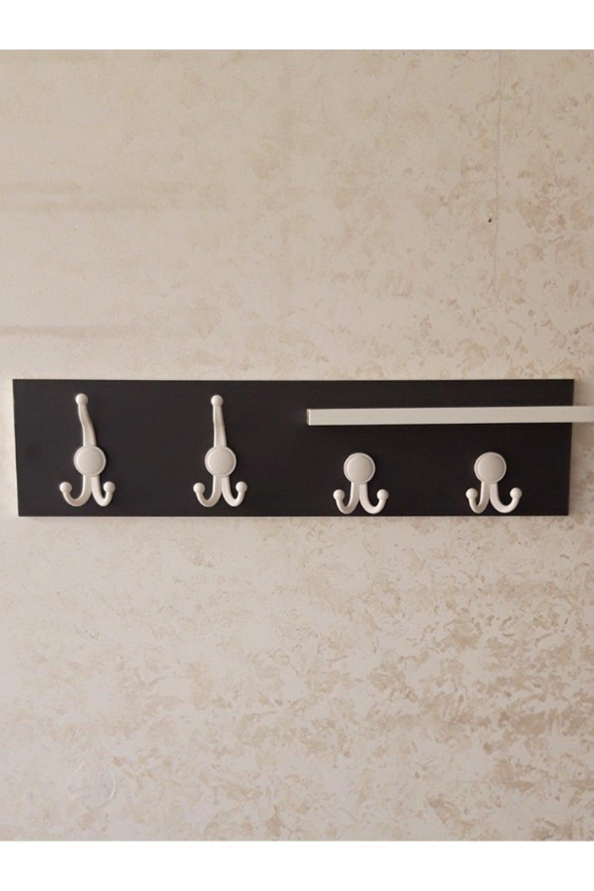 Zenondekor Coat Hanger Wall Hanger Clothes Hanger (70) Cm Anthracite %100 Mdf - Swordslife