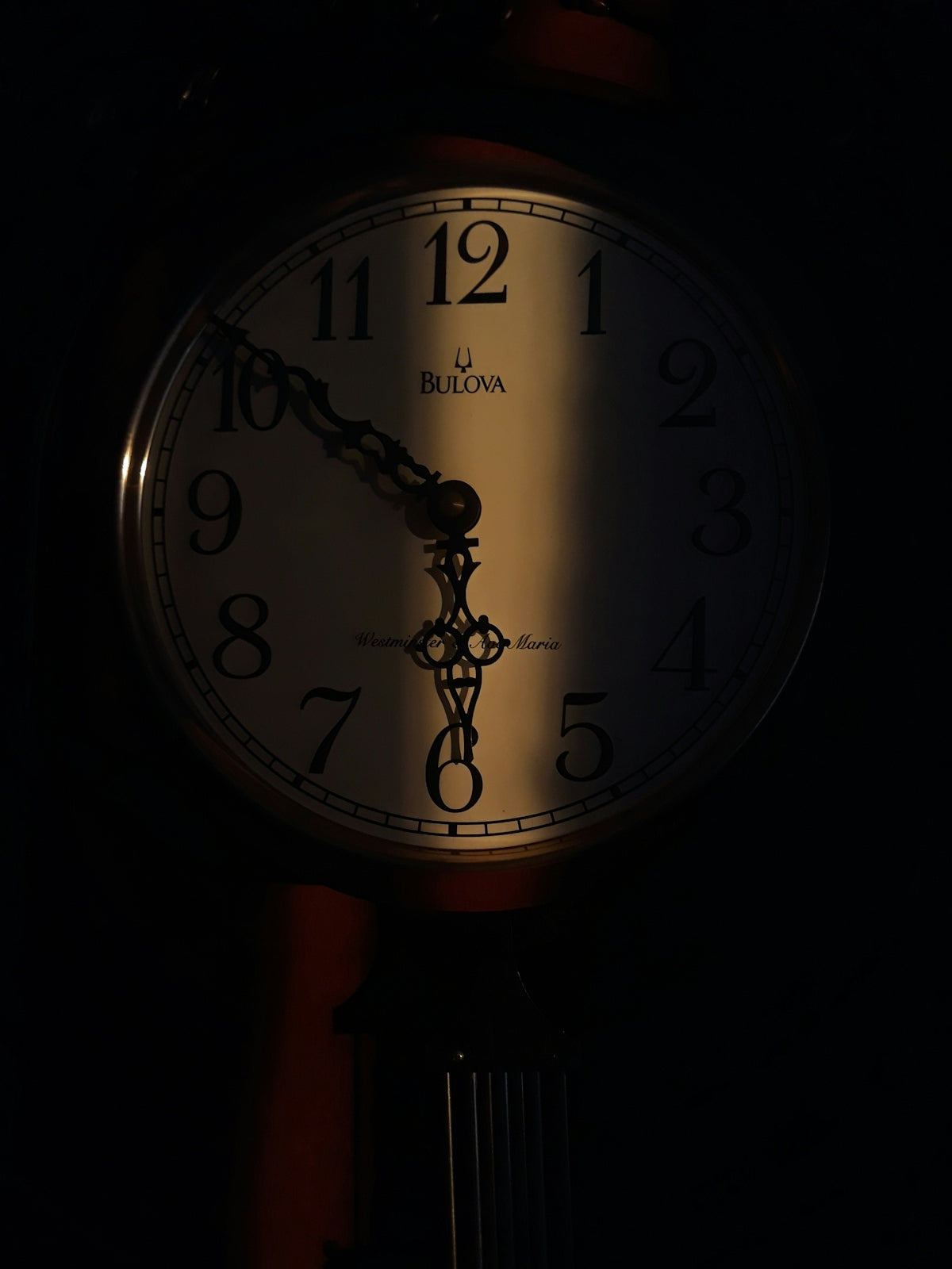 a clock with a black face