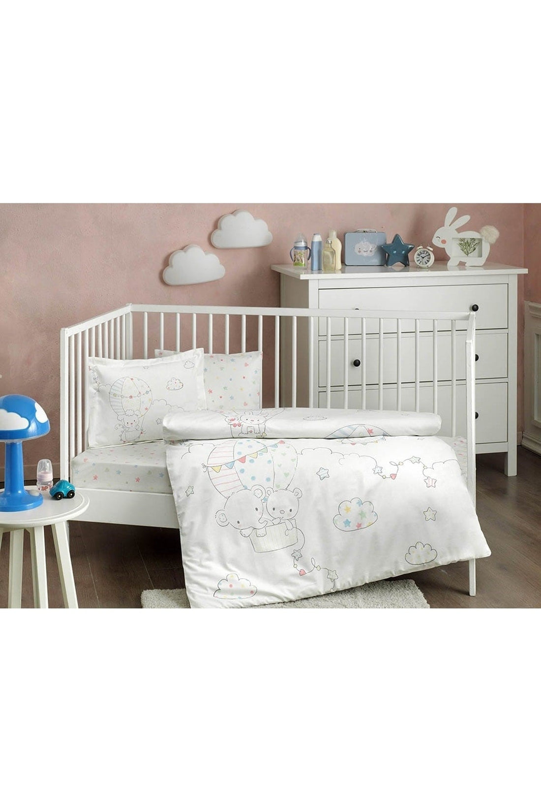 - Baloon Organic Cotton Baby Duvet Cover Set