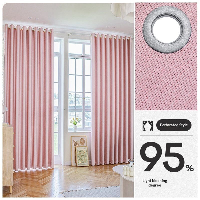 Drill Free Installation High Precision Blackout Curtain with Rod