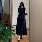 Womens Fashion Plus-size Slim-fit Long-sleeve Dress