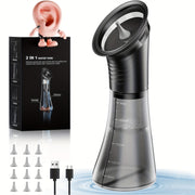3-Speed Electric Ear Wax Removal System Pro | Hydraulic Ear Cleaner Kit with Water Temp Sensor & Visual Waste Tank - Rechargeable USB, Dry/Dirty Storage, Nozzle Belt, Medical-Grade Home Care