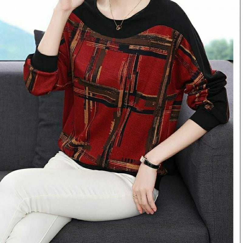 Women's Loose Belly-Covering Long-Sleeve Knit Sweater