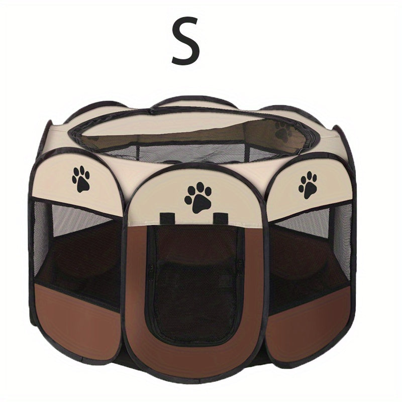 3-size Portable Foldable Pet Fence & Playpen With Zipper, Cat Playpen, Dog Playpen, Pet Playpen, Playpen For Dogs, Puppy Playpen, Puppy Supplies And Accessories, Foldable Playpen, Puppy Playpens With