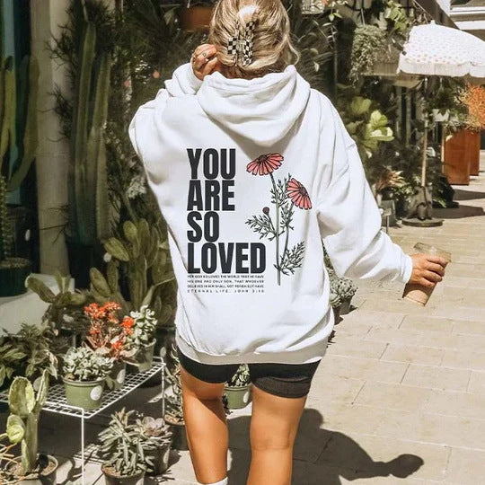 Streetwear Hooded Women's Letter Graphic Sweatshirt