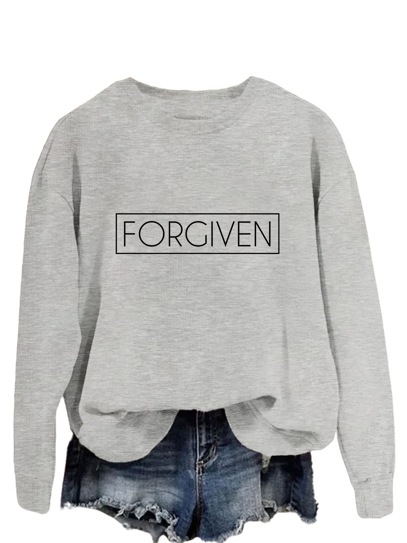 Trendy Loose Long Sleeve Printed Sweatshirt