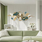 40 Inch Large Metal Wall Clock Creative Goldfish Design Wall Clock, Decorative Clock, Silent No Tick Metal Wall Clock, Suitable For Living Room, Bedroom, Office Home Decor, Modern Home Decor