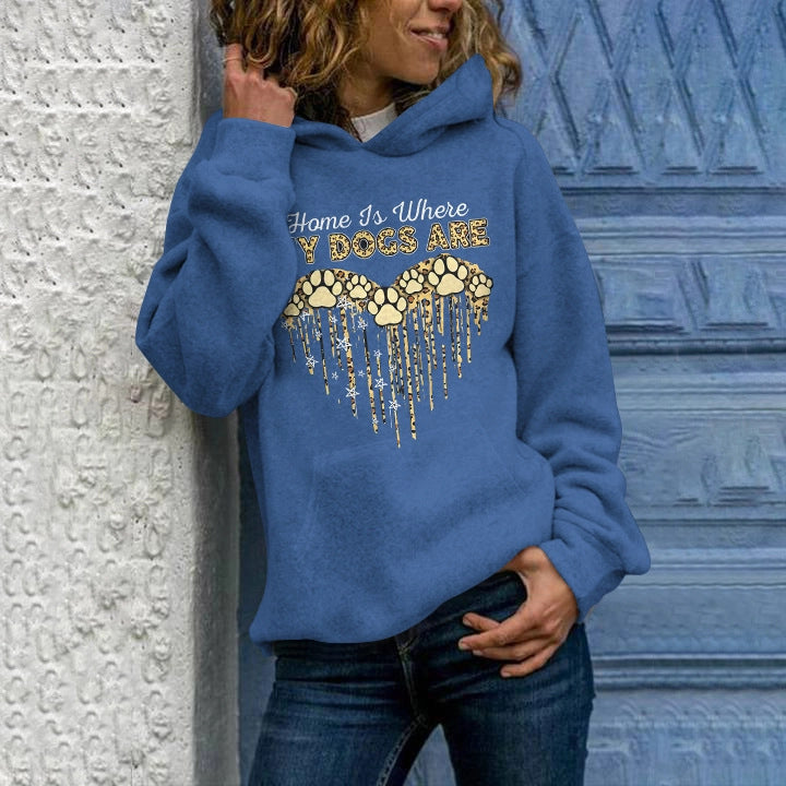 Chic Animal Print Hooded Sweatshirt for Women