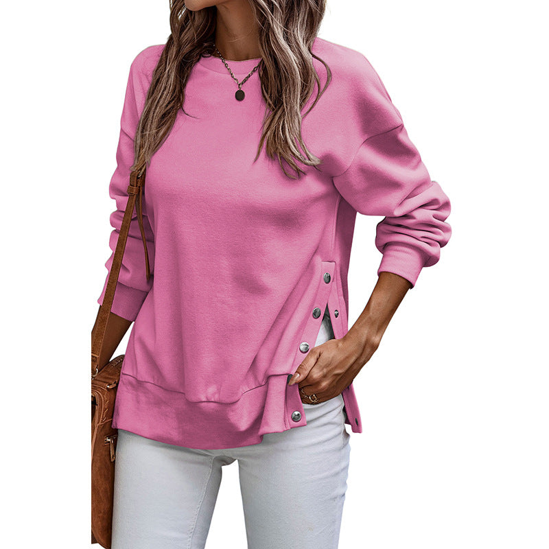 Women's Casual Loose Long Sleeve Pullover Sweatshirt