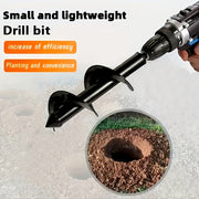 Heavy-Duty Garden Auger Bit for Drills with Spiral Soil Digging Design
