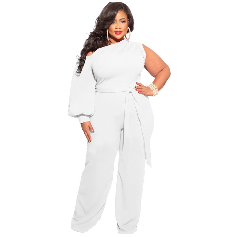 Plus Size High-Waist Sporty Jumpsuit Active Pants
