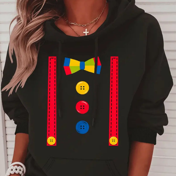 Cozy Fleece Printed Hooded Sweatshirt