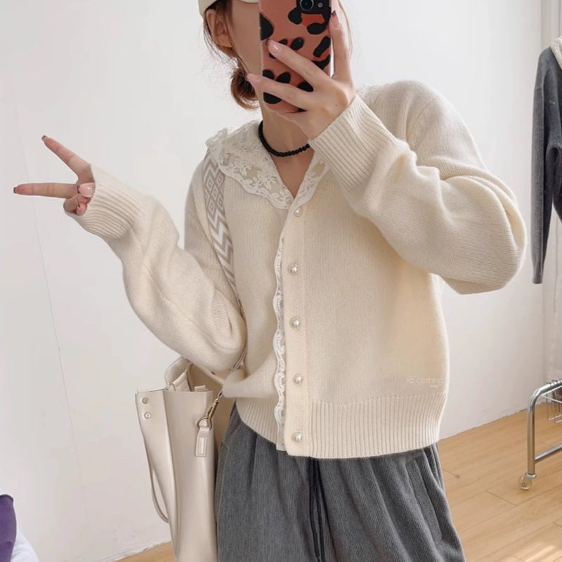 Lazy Chic Sweater Coat Loose French Top