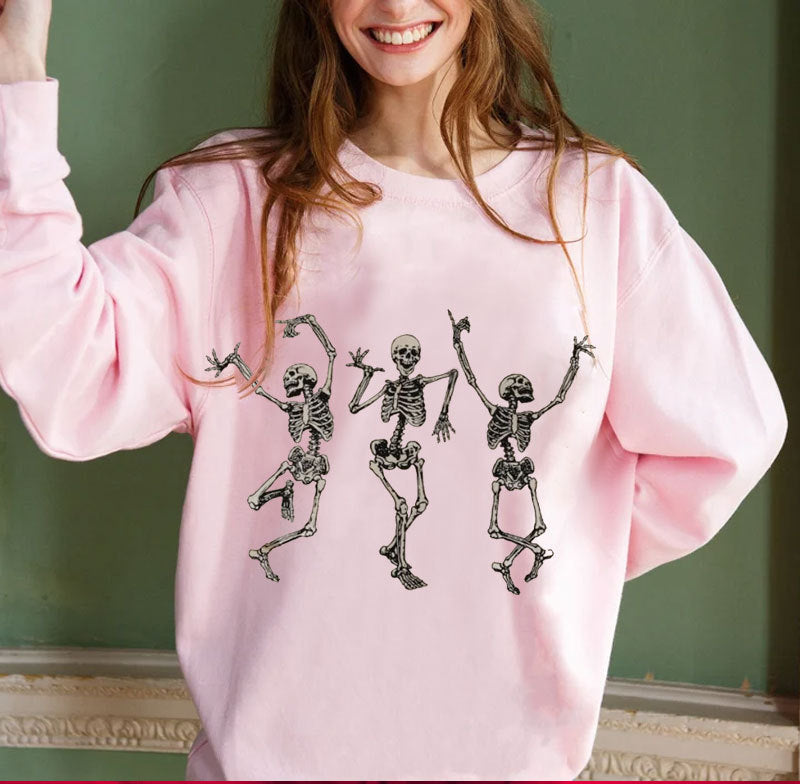 Women's Halloween Graphic Long Sleeve Pullover Sweater