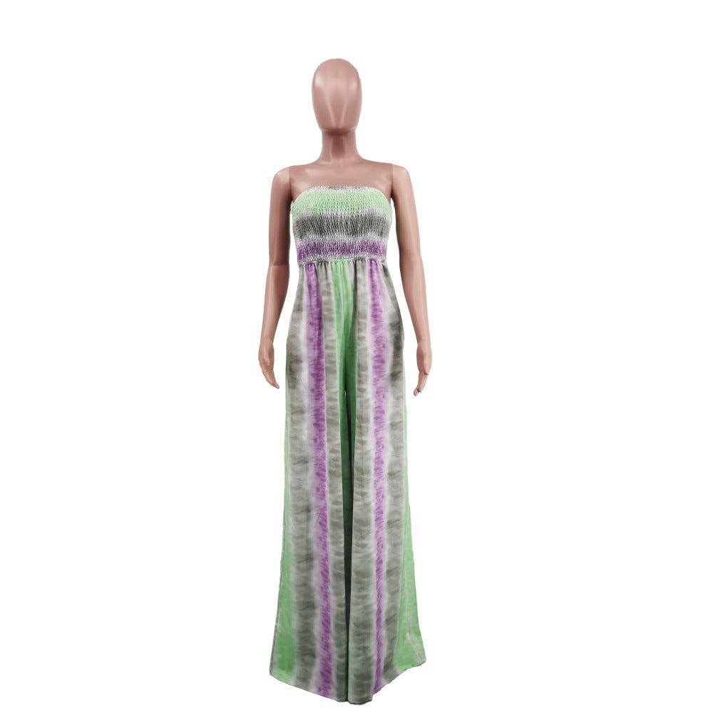 Leisure Chest Wrapped Loose Women's Jumpsuit