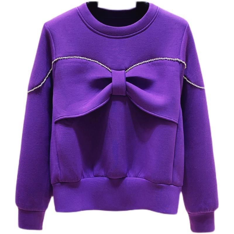 Chic Diamond Bow Pullover Sweater