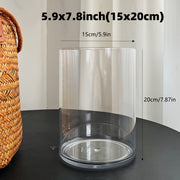 A Transparent Tabletop Vase, with a Wide Mouth of 5.9 Inches (15 Cm), Available in 5 Sizes, Made of Durable Acrylic Material, Suitable for Home Decoration in Kitchens, Living Rooms, Wedding…