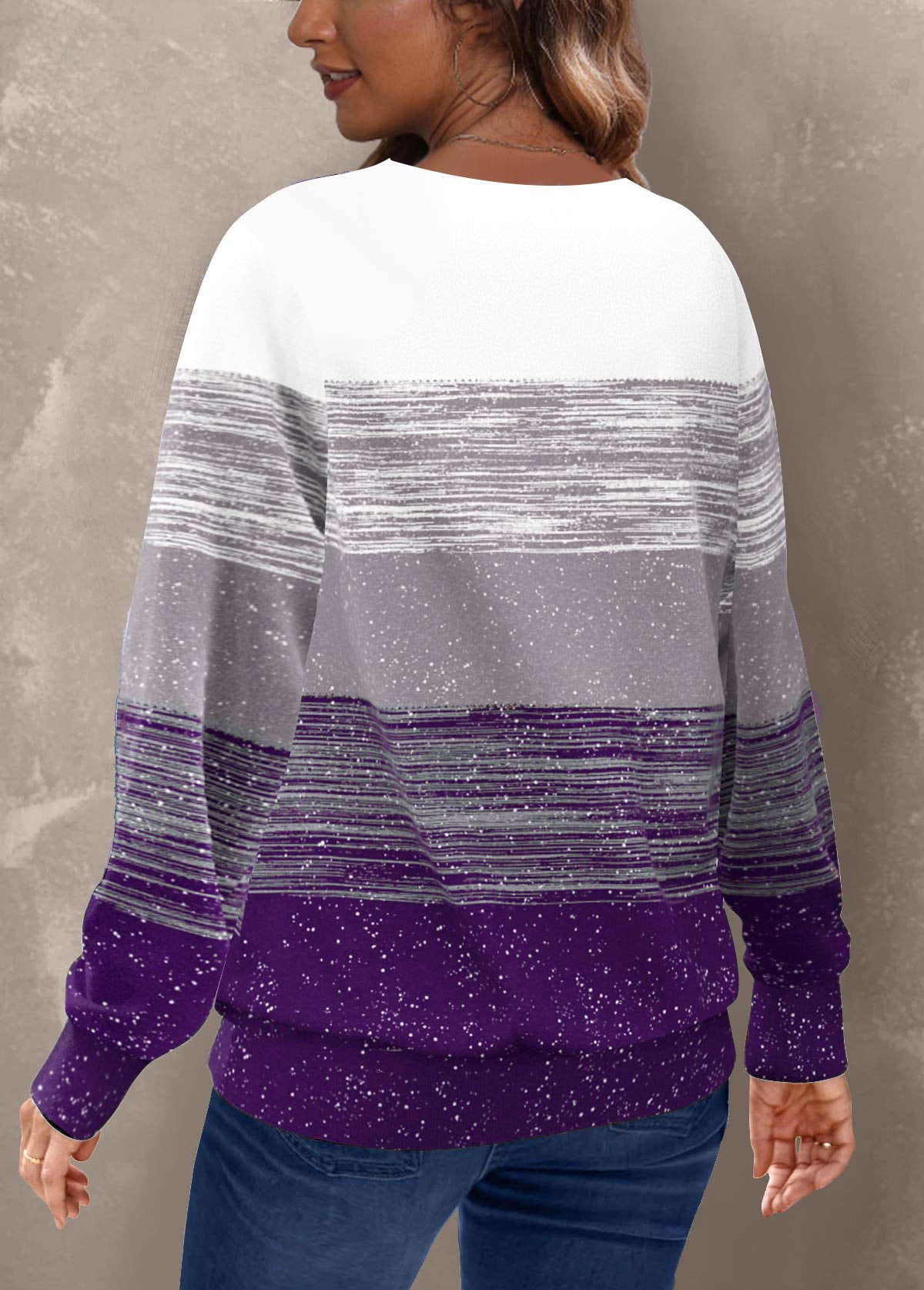 Women's Slim-Fit Striped Long-Sleeve Top