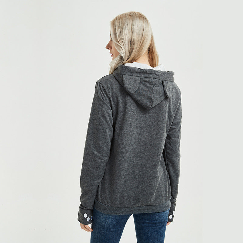 Women's Casual Pocket Hoodie Pullover Sweatshirt