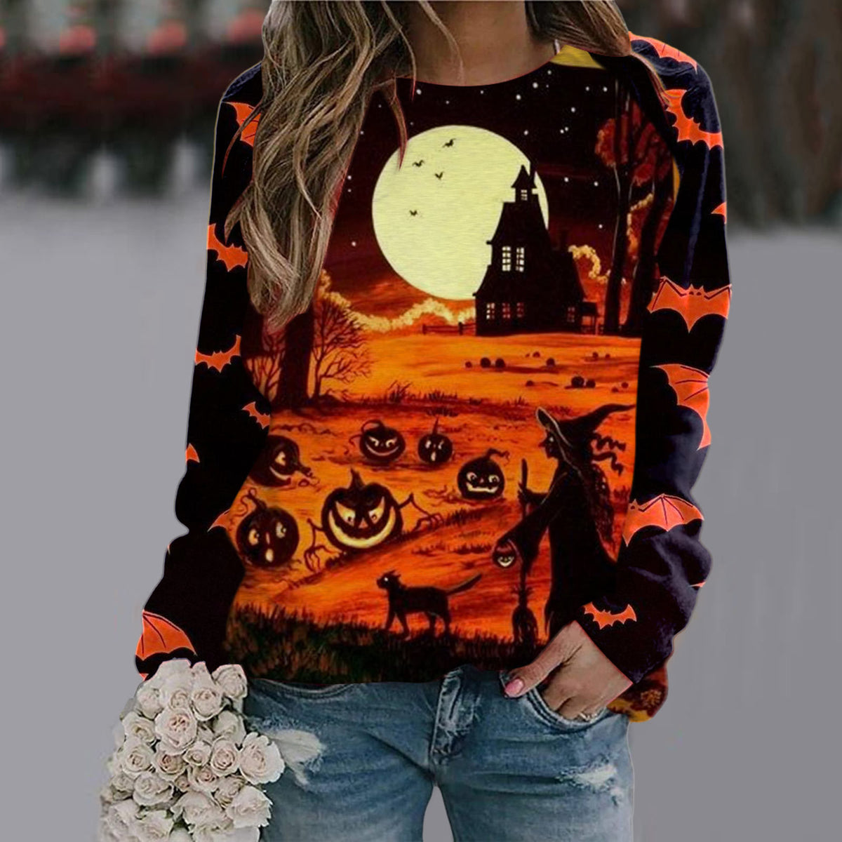 Women's Trendy Printed Long Sleeve T-Shirt
