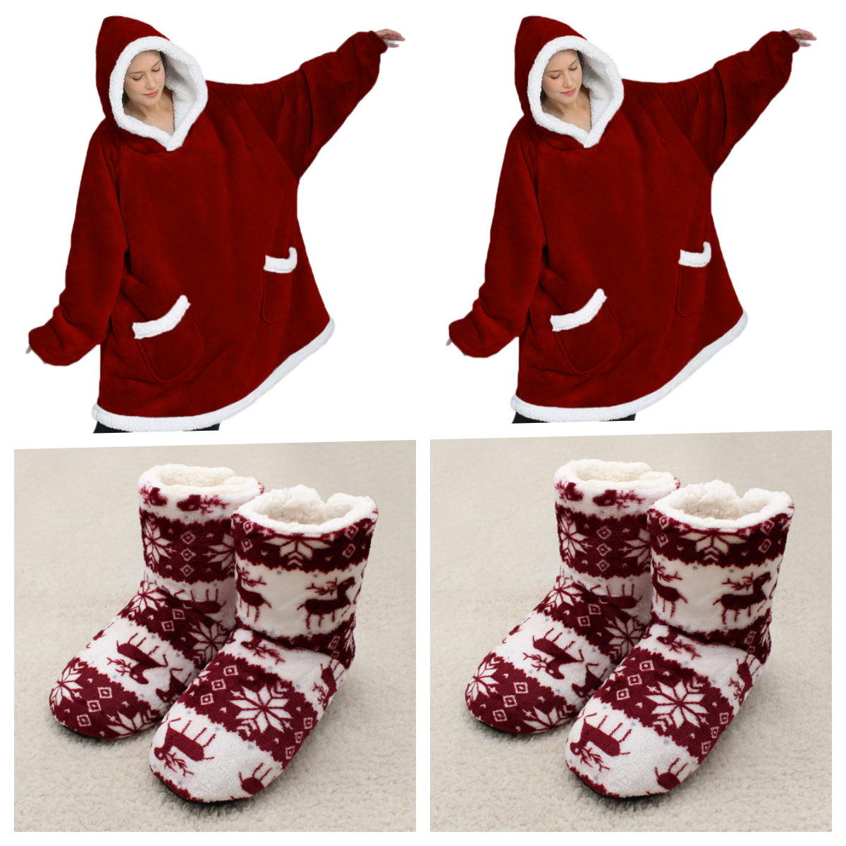 Lazy Pullover Pajamas Women's Thermal Clothes Lambswool TV Blanket Hug Hoodie TV Cold Protective Clothing