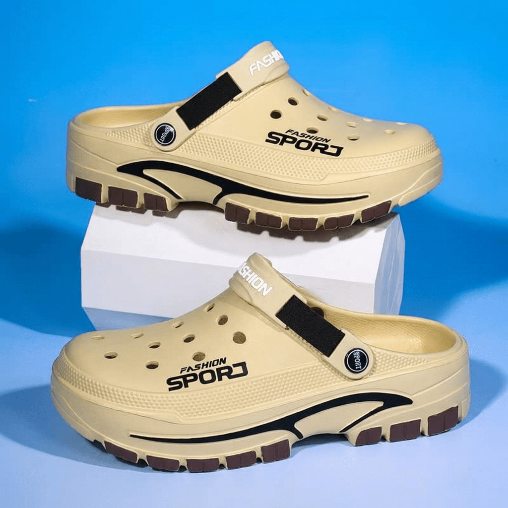 Men's Summer Perforated Sandals – Thick‑Sole, Anti‑Slip, Breathable and Comfortable