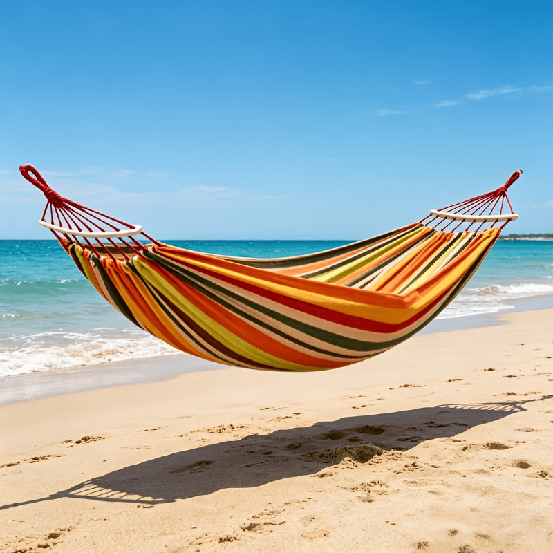 39.37inch Striped Upgraded Hammock Durable Backyard Picnic Family Vacation Relaxation Hammock