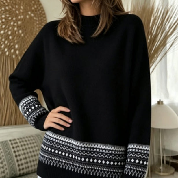 Women's Fashionable Long-sleeved Knitted Sweater