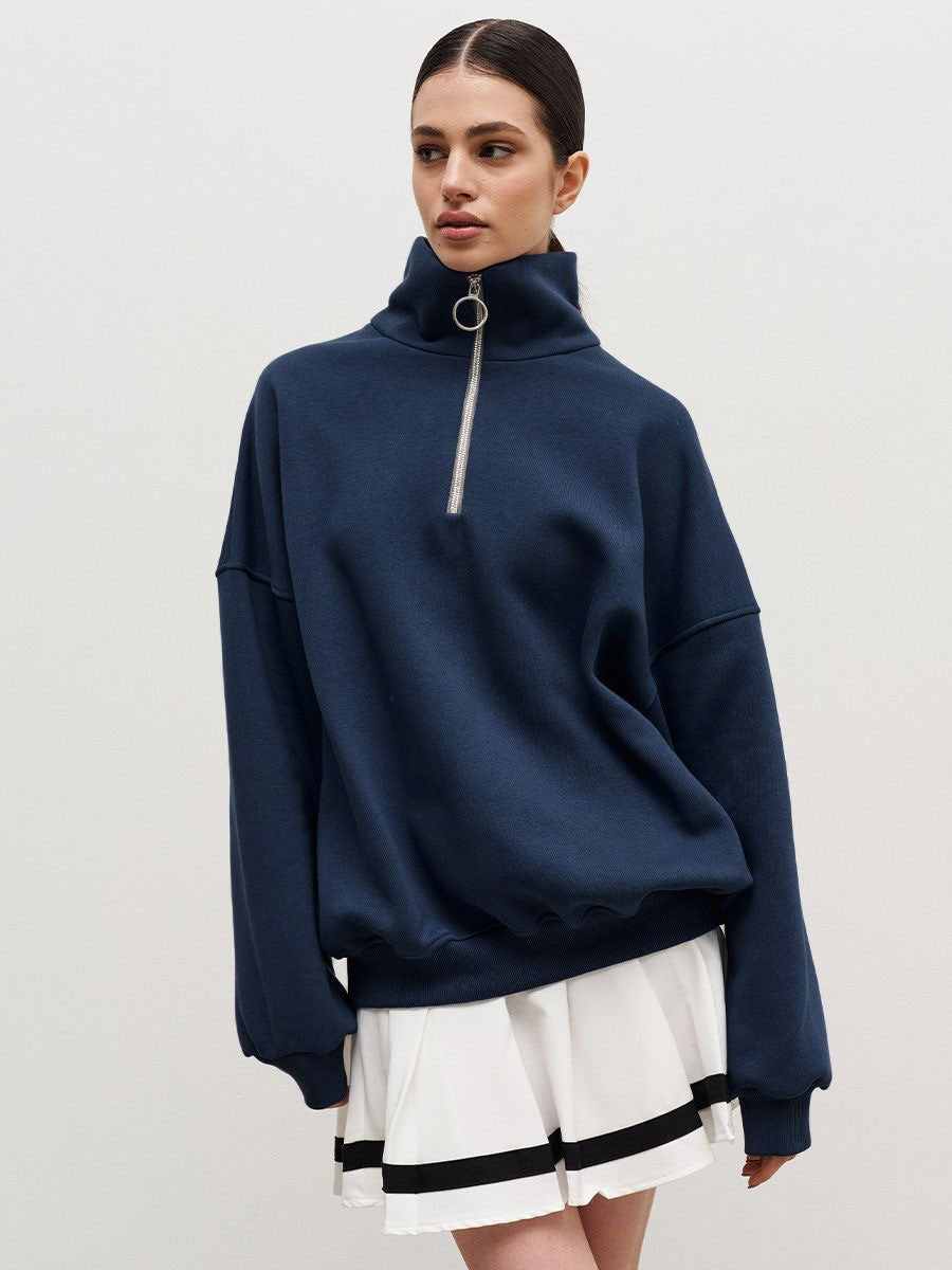 Women's Casual Zip-Up Hoodie & Loose Sweatshirt
