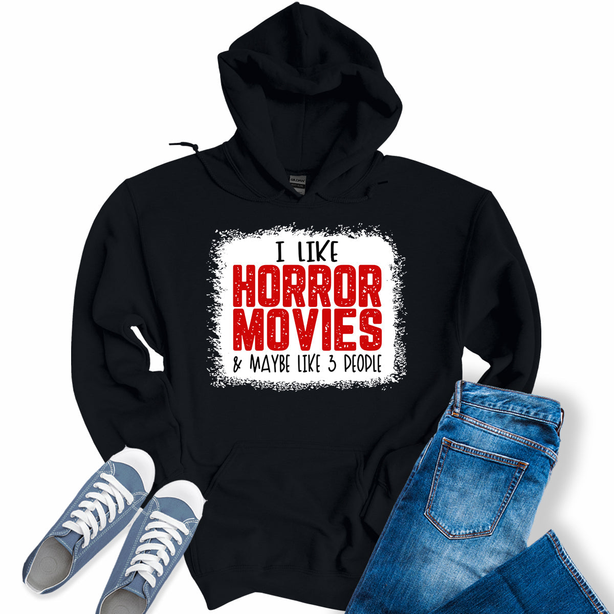 Korean Slouchy Print Loose Long Sleeve Hoodie