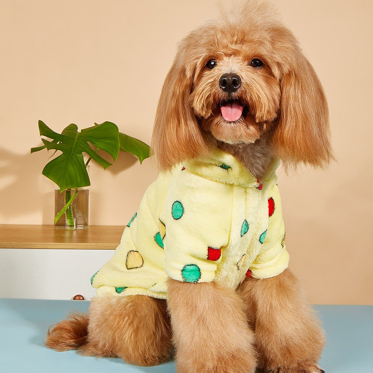 Cozy Plush Dog Coat for Small Dogs