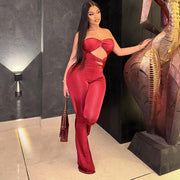 Stunning Backless Cutout Knotted Jumpsuit