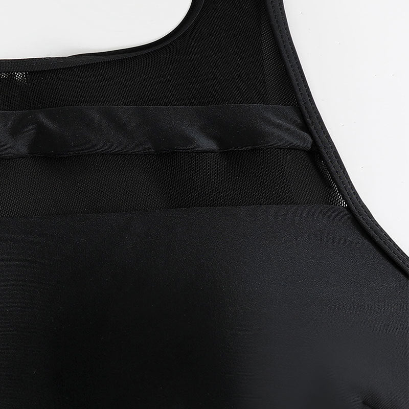 Women's Mesh Stitching One-Piece Swimsuit