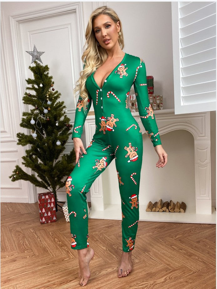 Women's Printed Ice Silk Romper