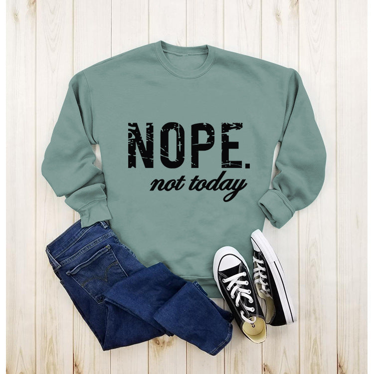 Women's Printed Round Neck Fashion Pullover Sweater