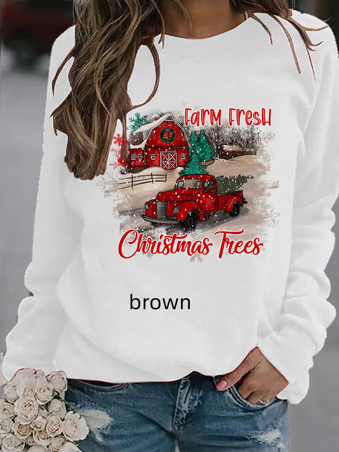 Festive Pumpkin Print Women's Christmas Sweater
