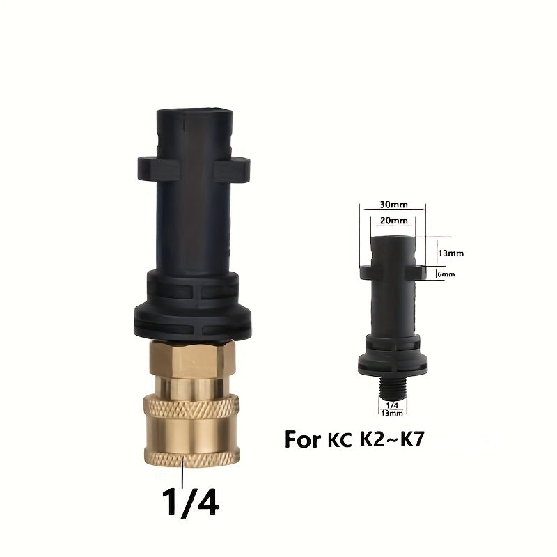 1/4" Quick Release Pressure Washer Adapter for Car Wash Water Gun