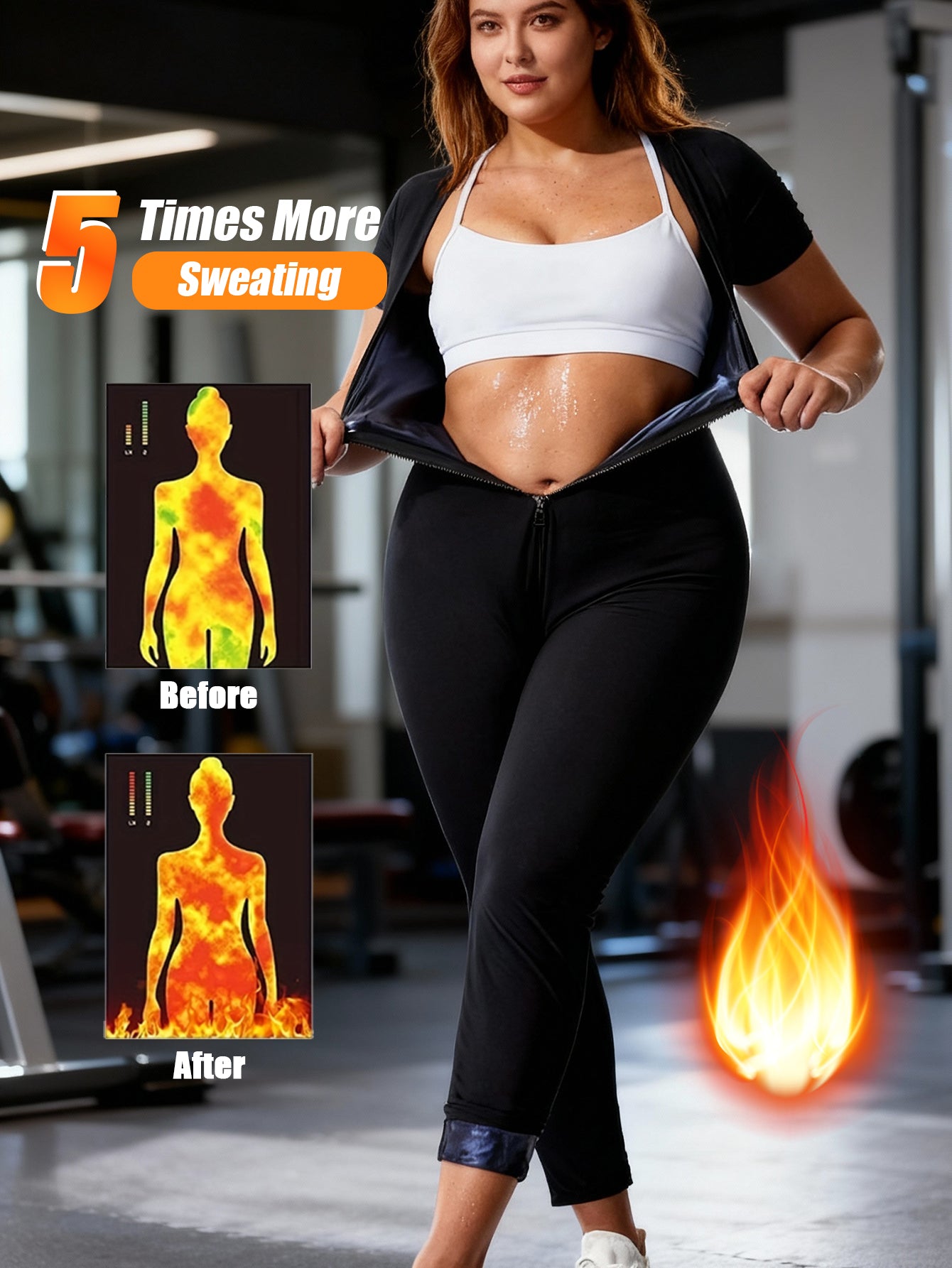 Women's Sweat Enhancer Sauna Jumpsuit & Waist Trainer